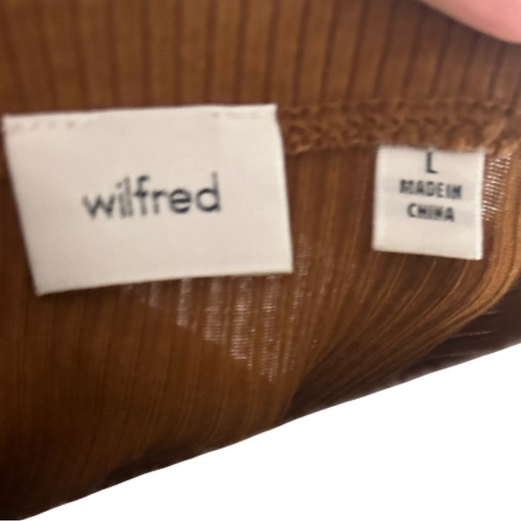 ARITZIA Wilfred Neptune Long sleeve Top Cardigan Rich Chestnut Large - Picture 8 of 11